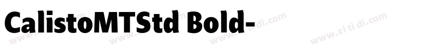 CalistoMTStd Bold字体转换